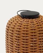 Lampada da tavolo piccola portatile Saranella marrone