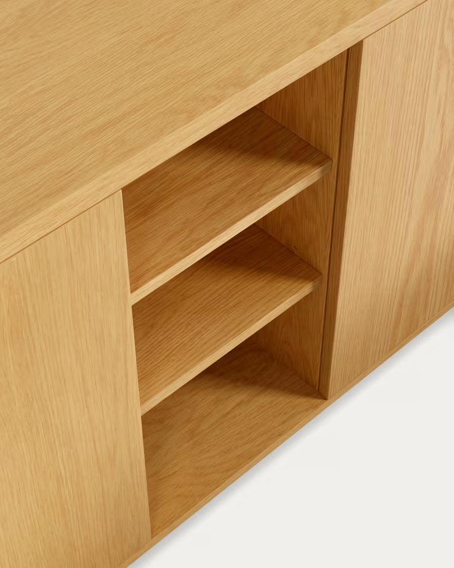 Credenza Abilen 3 ante impiallacciato rovere 180 x 75 cm FSC 100%