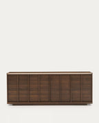 Credenza Onix di impiallacciatura in noce con finitura scura 200 x 80 cm FSC Mix Credit