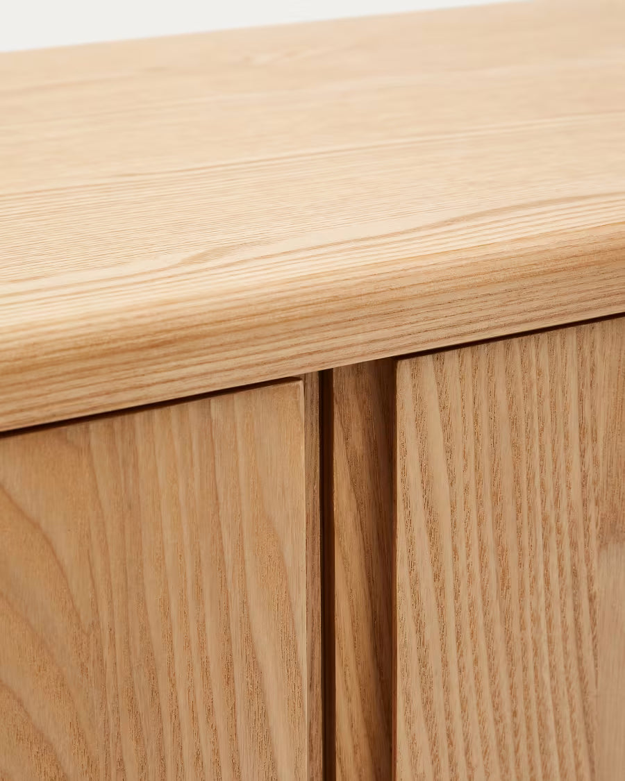 Credenza alta Salaya in compensato di frassino FSC Mix Credit 100 x 134 cm