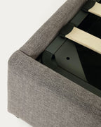 Letto con contenitore Nahiri 180 x 200 cm grigio