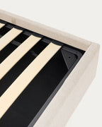 Letto con contenitore Nahiri 180 x 200 cm beige