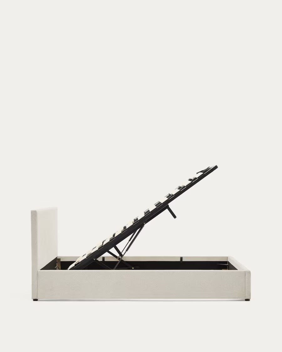 Letto con contenitore Nahiri 180 x 200 cm beige