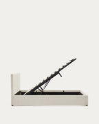 Letto con contenitore Nahiri 180 x 200 cm beige