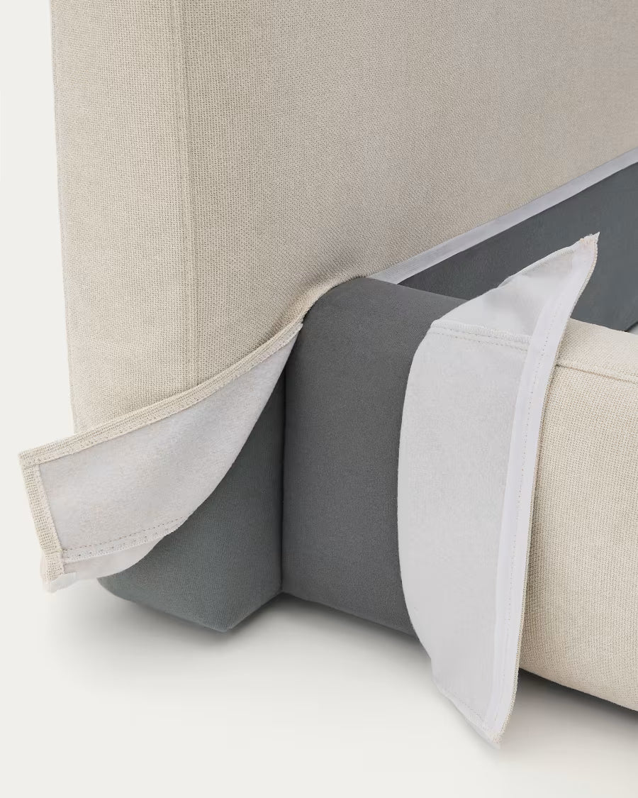 Fodera per letto Blok beige per materassi 90 x 200 cm