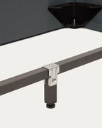 Letto sfoderabile Martina in tessuto bouclé écru per materasso da 90 x 200 cm