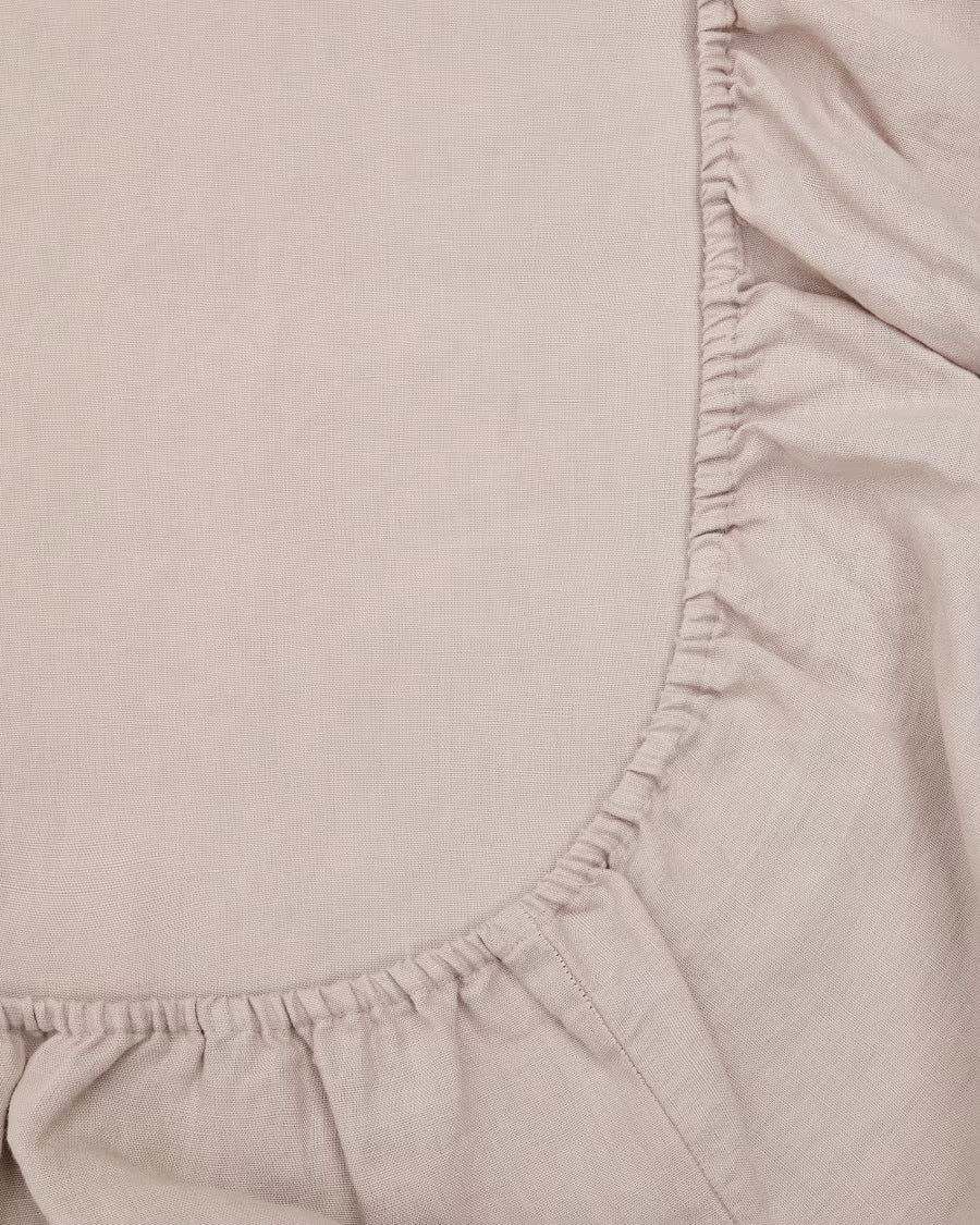 Lenzuolo Simmel per materasso regolabile in cotone e lino color grigio letto 150 cm