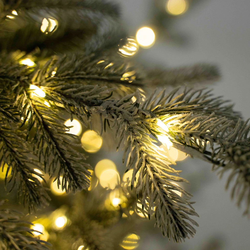 Albero innevato "SOVER" con Led e bacchetta magica 180 CM