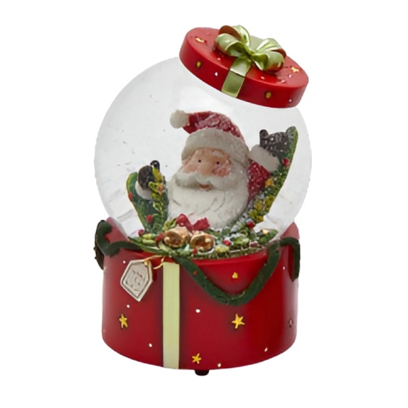 Sfera d'acqua con Babbo Natale h  15,5 cm
