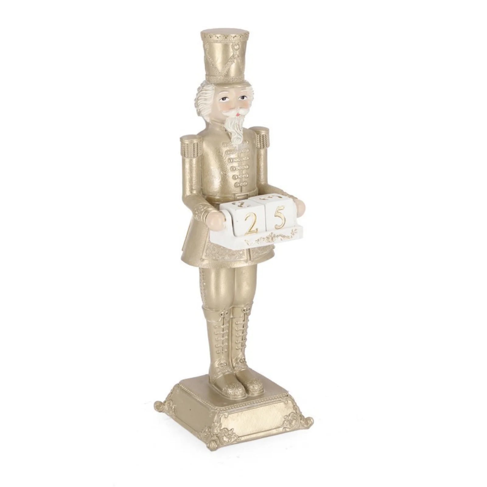 Soldatino WALNUTS champagne in poliresina  h 31,5 cm