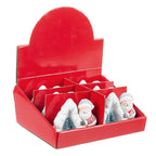 Babbo natale con pino e led in ceramica decorazioni natalizie