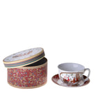 Box piatto e tazzina in ceramica per decorazioni natalizie interne