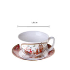 Box piatto e tazzina in ceramica per decorazioni natalizie interne