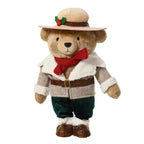 Orsacchiotto country con cappotto beige e cappello in poliestere da 31 cm