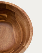 Ciotola Zairin gialla in legno di acacia FSC 100%