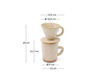 Set Zunel tazza da caffè con filtro a goccia in ceramica beige