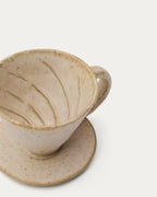 Set Zunel tazza da caffè con filtro a goccia in ceramica beige