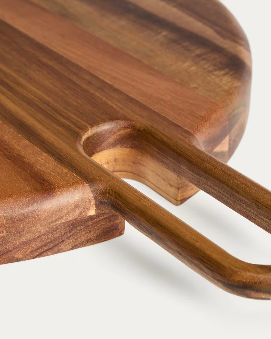 Set di posate e tagliere per formaggi Blera in legno di acacia FSC 100% e acciaio inox