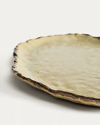 Vassoio Abela in ceramica marrone