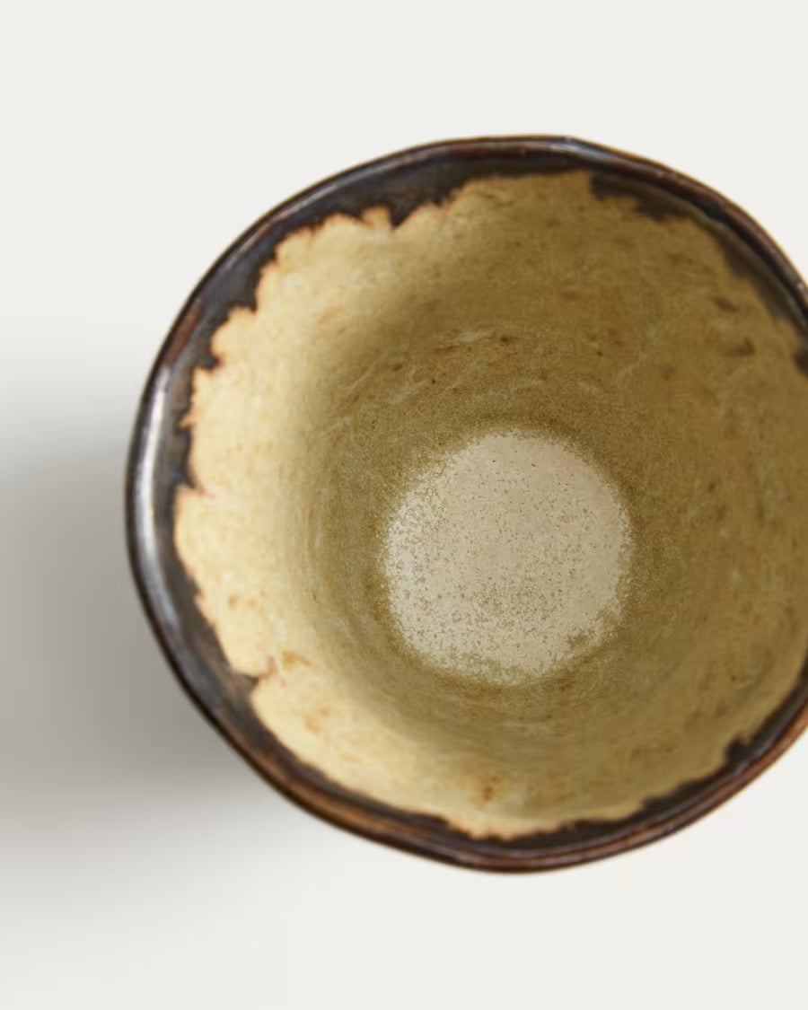 Tazza Abela in ceramica marrone 8x6 cm