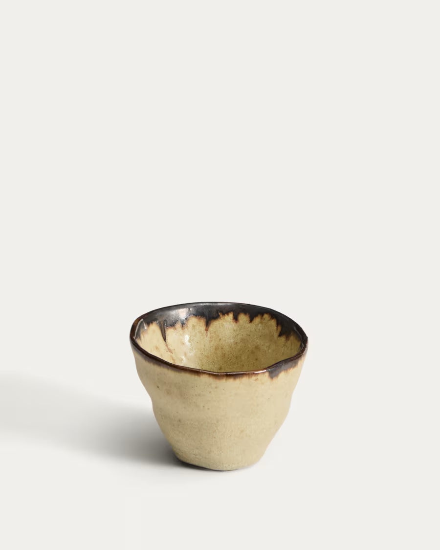 Tazza Abela in ceramica marrone 8x6 cm