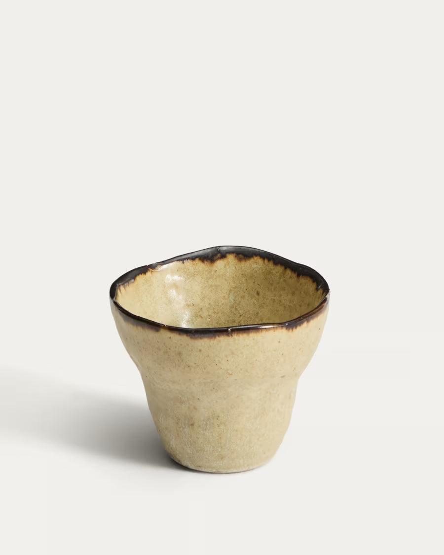 Tazza Abela in ceramica marrone 10x8 cm