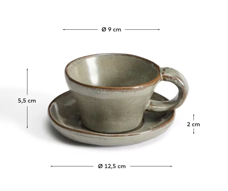 Tazza Alenia in ceramica marrone