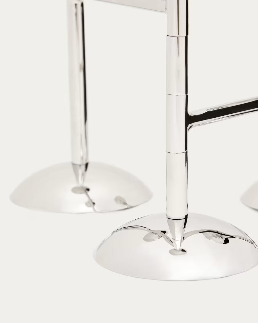 Candelabro triplo Nirela in acciaio inox 22 cm