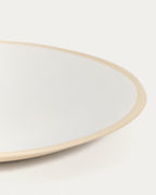 Piatto piano Azir in ceramica beige