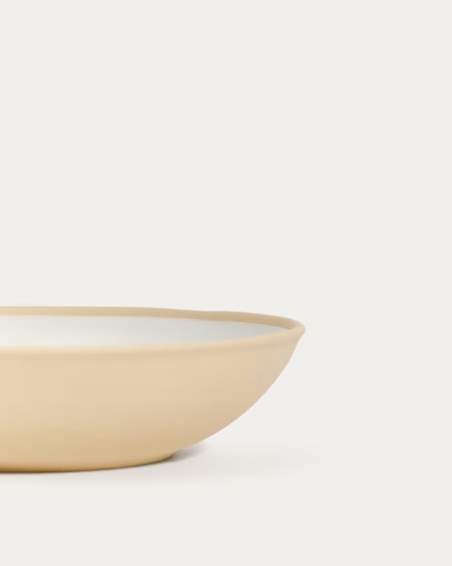 Piatto fondo Azir in ceramica beige