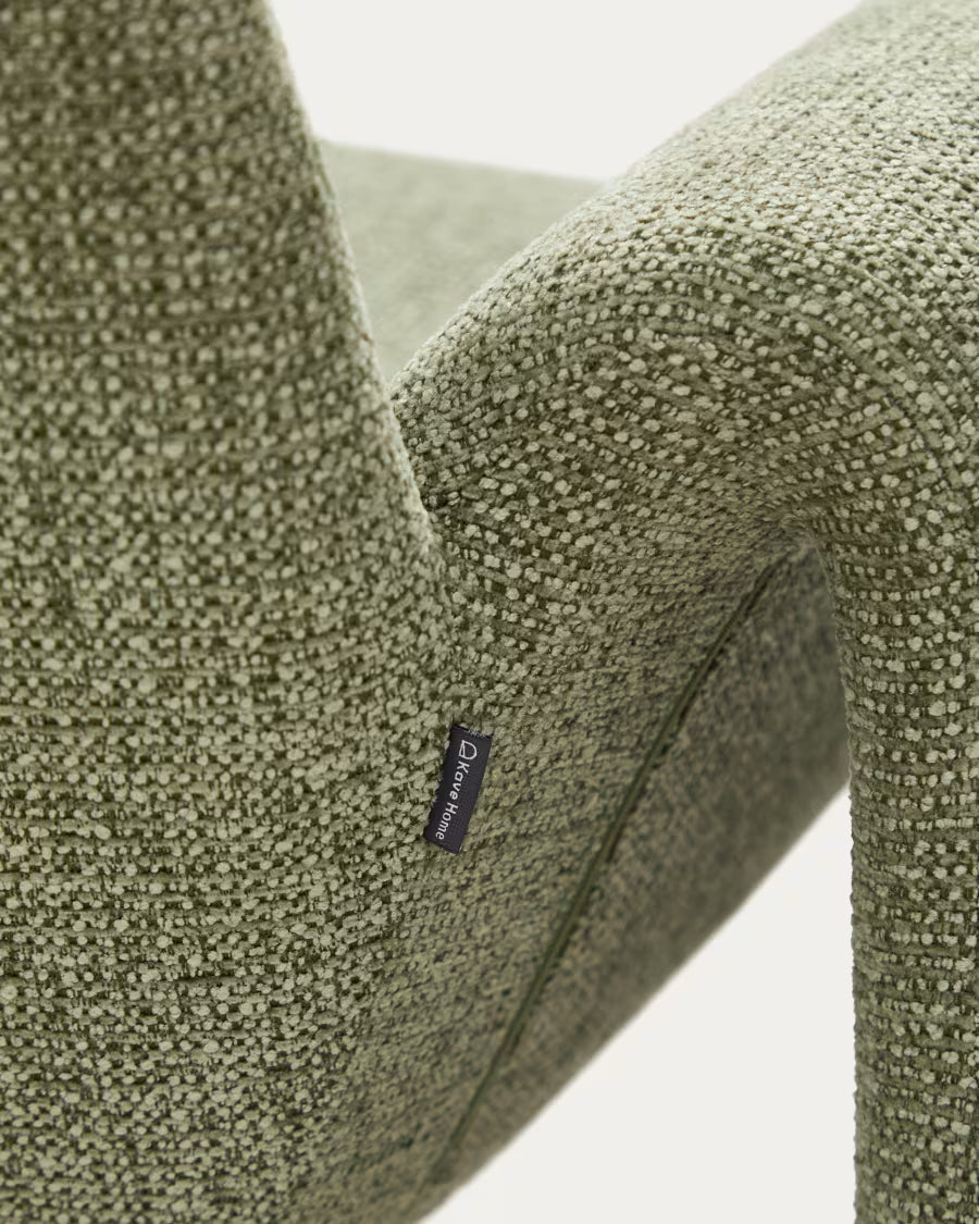 Poltrona Melvia in ciniglia verde