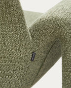 Poltrona Melvia in ciniglia verde