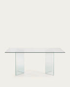 Tavolo Burano in vetro 200 x 90 cm