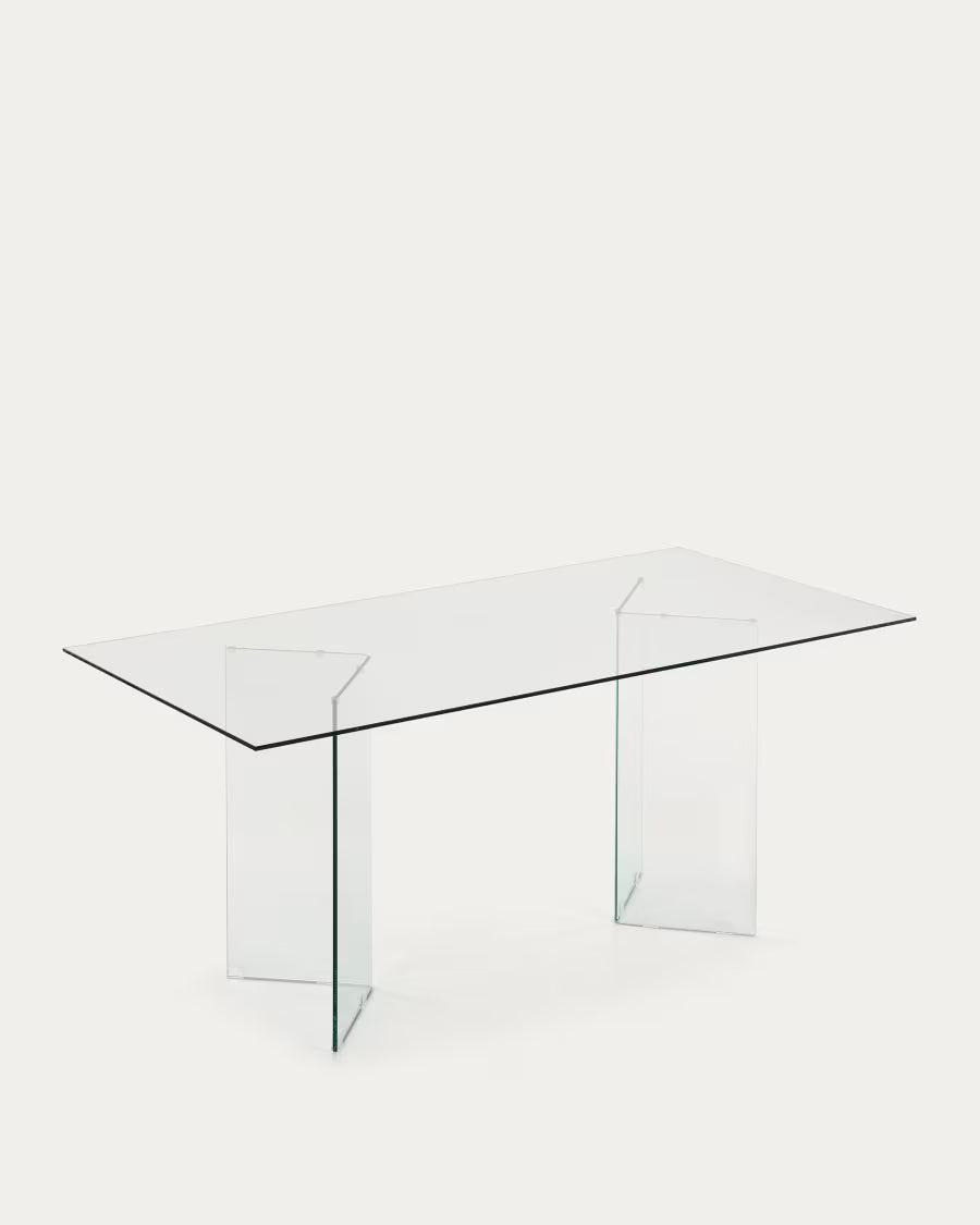 Tavolo Burano in vetro 200 x 90 cm