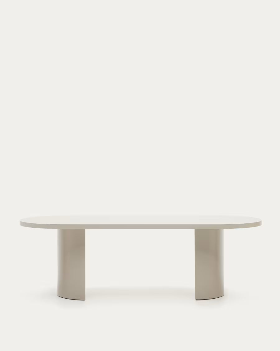 Tavolo Nealy MDF laccato con finitura écru 240 x 100 cm