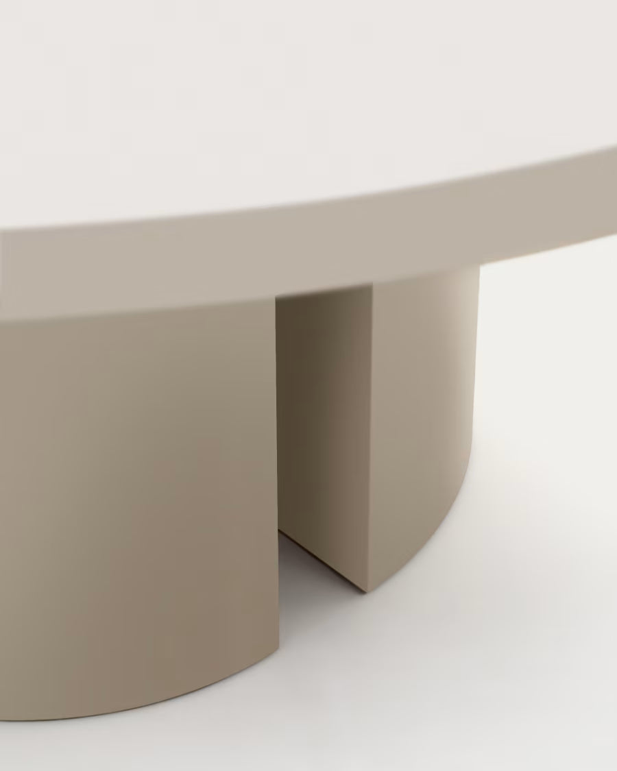 Tavolo rotondo Nealy DM laccato con finitura écru Ø 150 cm