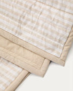 Copriletto Sini in 100% cotone biologico beige per letti 90 cm