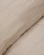 Copriletto Isor in ciniglia 100% cotone ecrù a quadri per letto 90/135 cm