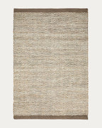 Tappeto Arpe in juta jacquard beige 160 x 230 cm