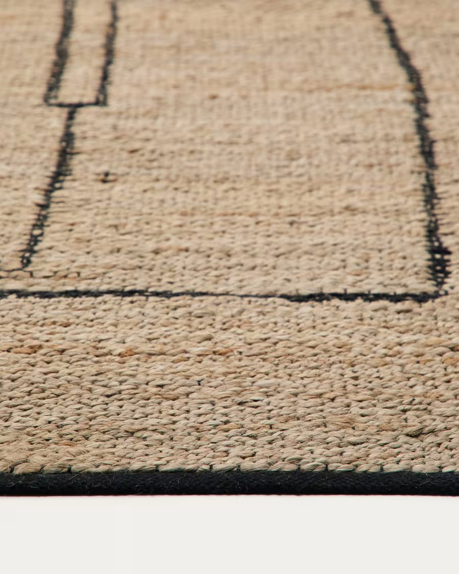 Tappeto Velira grafico in juta 200 x 300 cm
