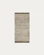 Passatoia Arpe in jacquard di iuta beige 70 x 140 cm