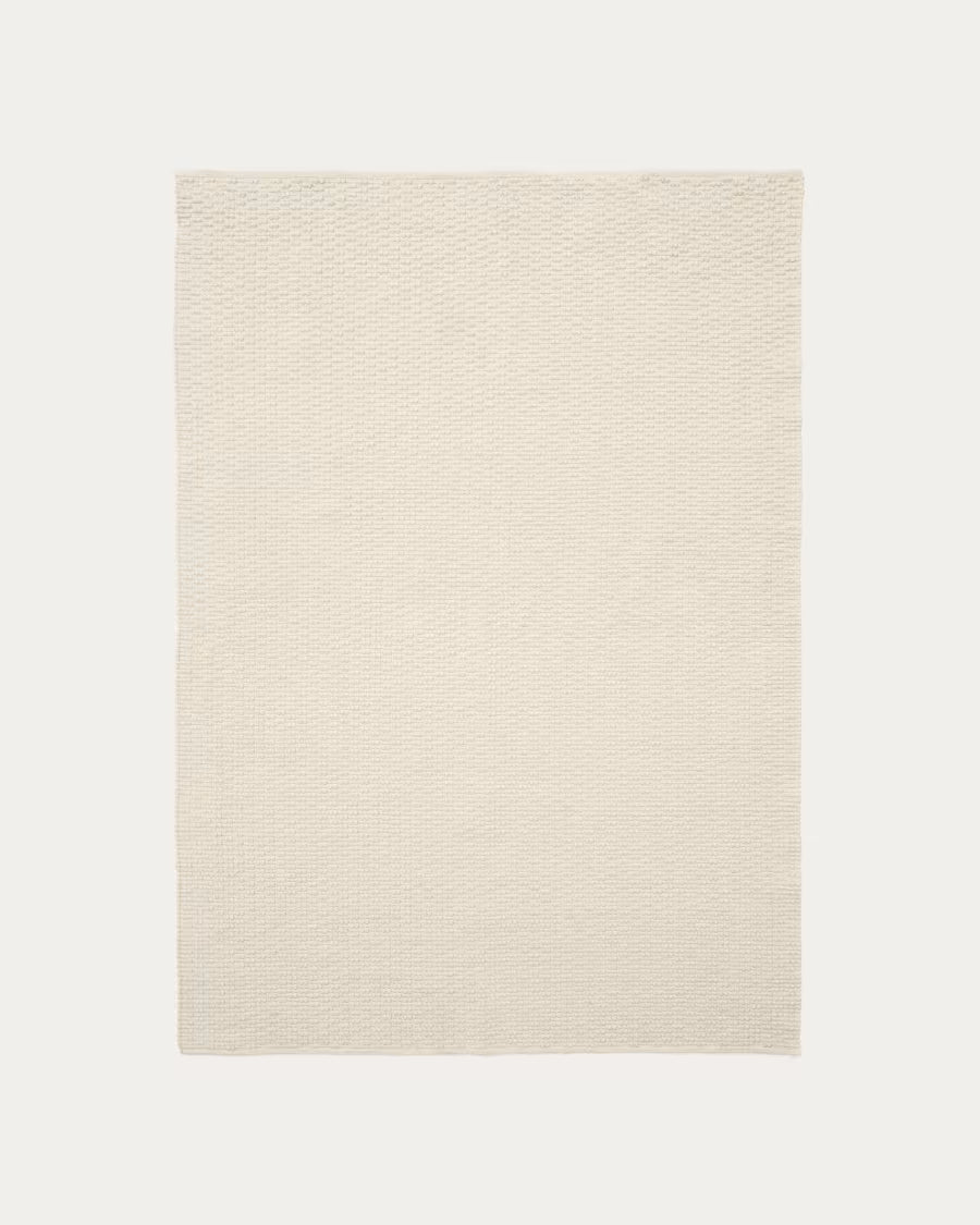 Tappeto Mascarell in cotone e poliestere bianco 160 x 230 cm