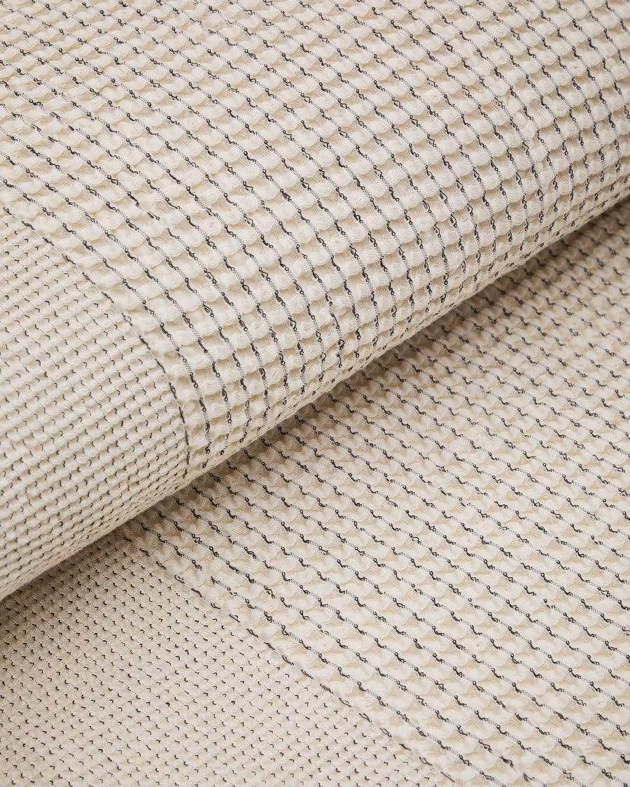 Trapunta Mabile 100% cotone jacquard a righe blu per letto 90/135 cm