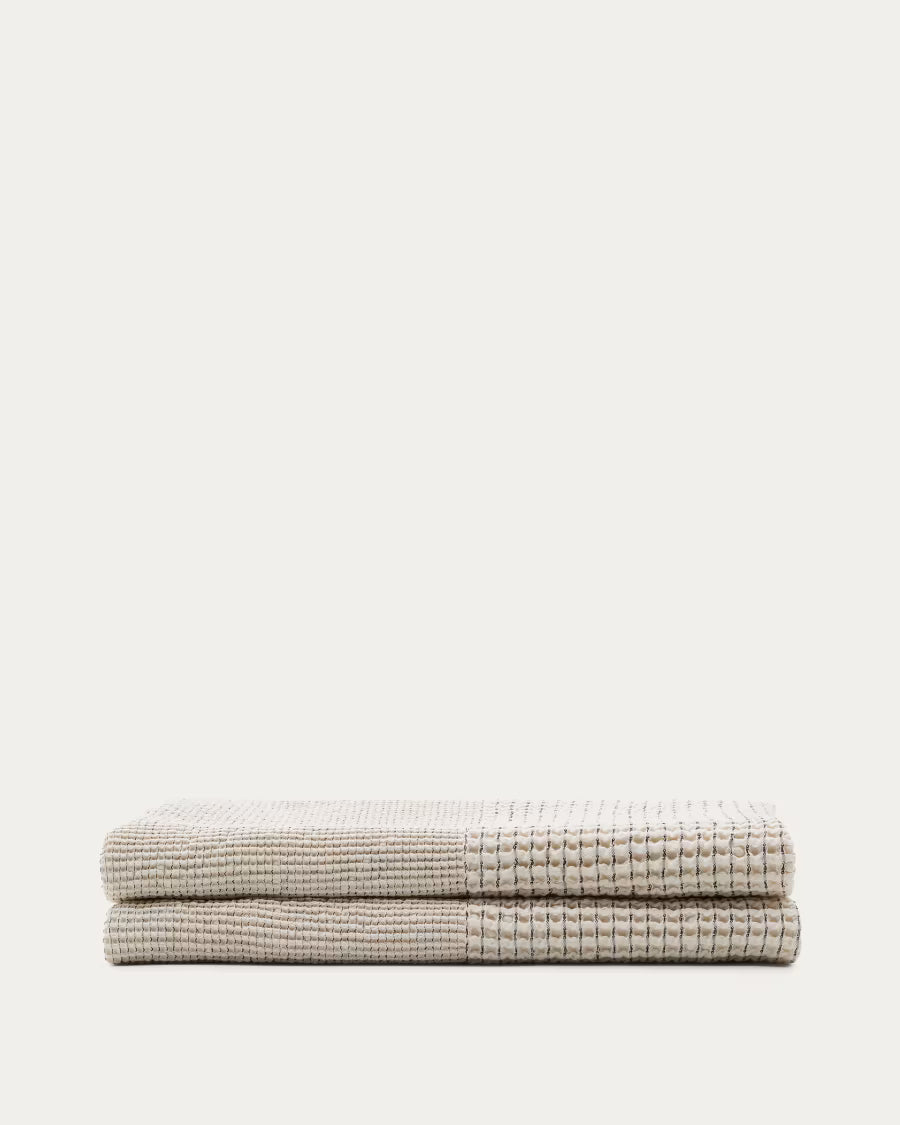 Trapunta Mabile 100% cotone jacquard a righe blu per letto 90/135 cm