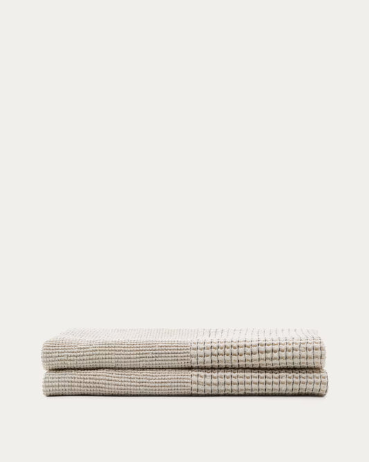 Trapunta Mabile 100% cotone jacquard a righe blu per letto 90/135 cm
