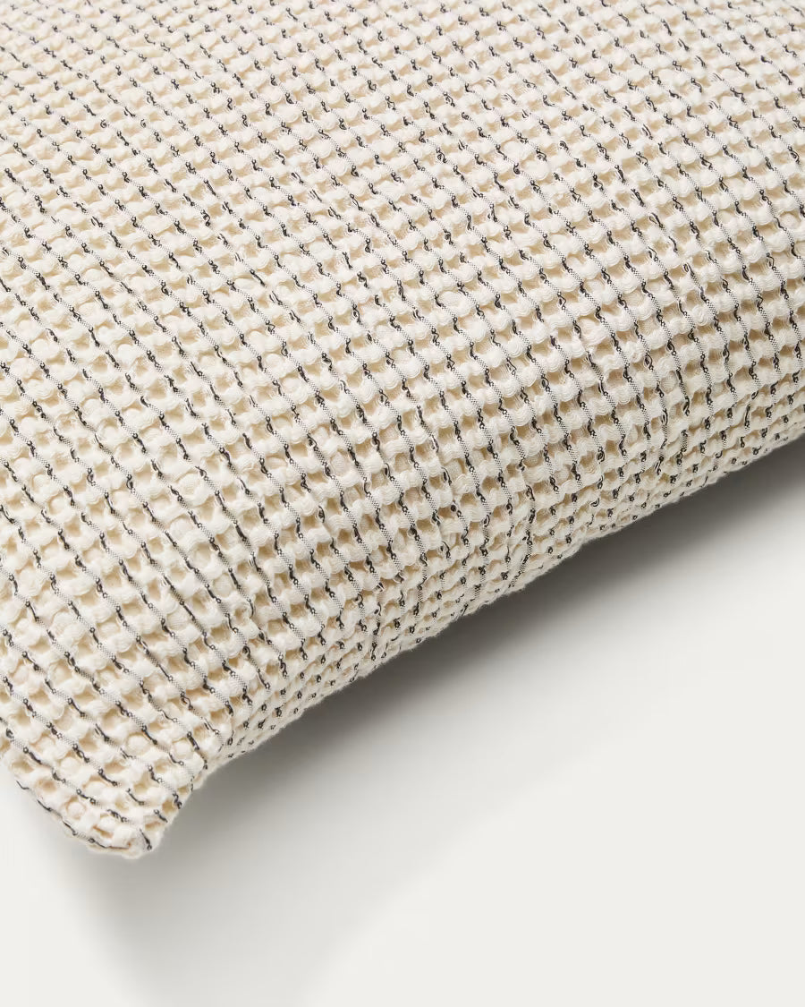 Set di 2 cuscini Mabile 100% cotone jacquard a righe blu 50 x 50 cm