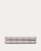 Copriletto Macie 100% cotone a righe arancioni e beige per letto 90/135 cm