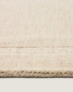 Tappeto Dalena in lana jacquard a righe beige 300 x 200 cm