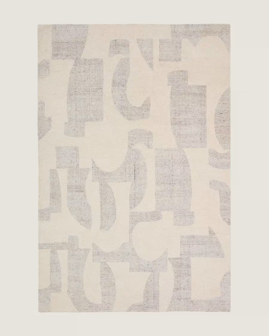 Tappeto Norela in misto lana jacquard grigio 300 x 200 cm