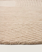 Tappeto Domm di lana beige 160 x 230 cm